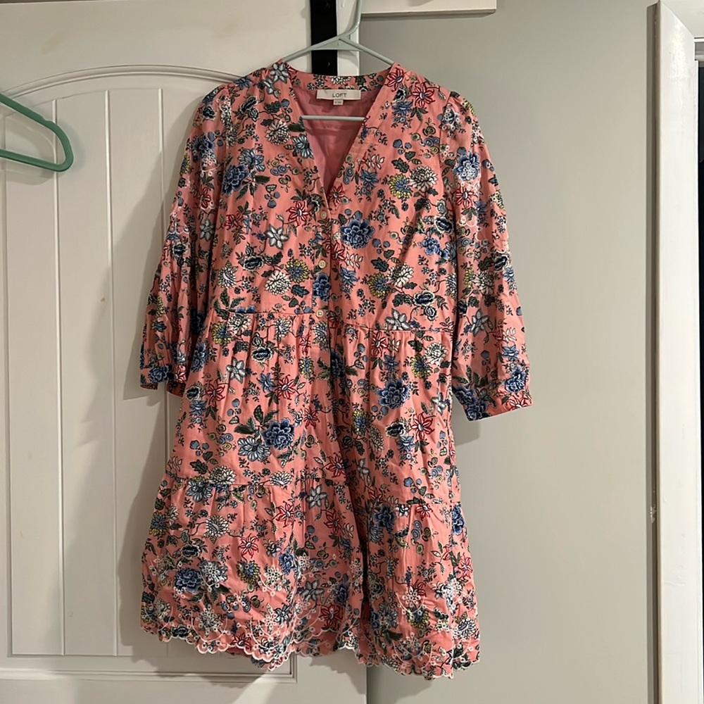 Size medium multicolor Loft dress.